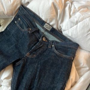 Naked and famous deep blue jeans